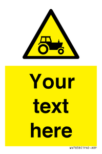 Custom warning farm machinery